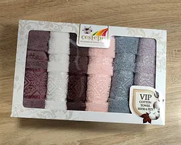 Набір кухонних турецьких рушників із 6 штук Cestepe Vip Cotton Prag 30х50 - мініатюра 3