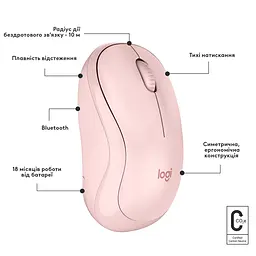 Миша Logitech M240 Silent Bluetooth Rose - мініатюра 7