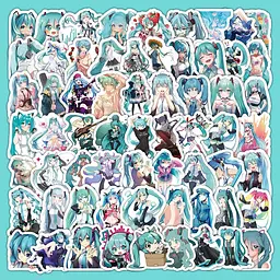 Стікерпак GeekLand Hatsune Miku 100 штук - мініатюра 3