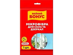 Серветка з мікрофібри ФАЙНИЙ БОНУС 1шт д/скла та дз.