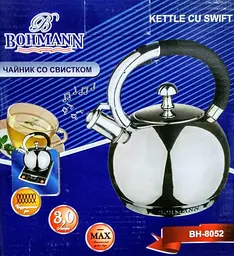Чайник із свистком Bohmann BH 8052 black 3 л - мініатюра 6