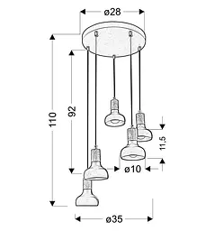 Люстра Candellux 35-62772 PUERTO - мініатюра 2