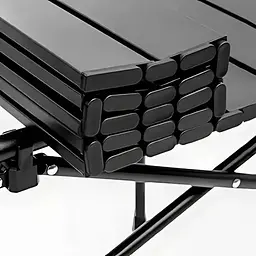 Складаний туристичний стіл 120×55×50 см чорний - мініатюра 4