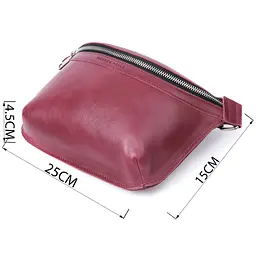 Красива бананка для жінок із натуральної шкіри GRANDE PELLE 25х15х4,5 см sum0027023 - мініатюра 4