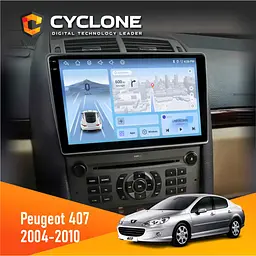 Штатна магнітола Peugeot 407 2004-2010 Cyclone C9-012 4x64, DSP, 4G Cyclone (НФ-00007992)