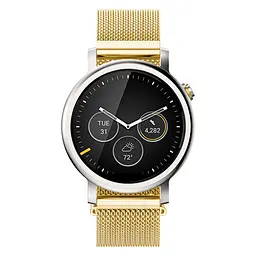Міланський сітчастий ремінець для годинника Motorola Moto 360 2nd gen (46 мм) Gold - мініатюра 2