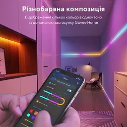 Світлодіодна стрічка Govee RGBIC Basic Wi-Fi + Bluetooth LED Strip Light With Protective Coating 10м Білий (H619C3D1) - мініатюра 8