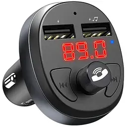 FM трансмітер модулятор Носо E41 з Bluetooth USB чорний - мініатюра 2