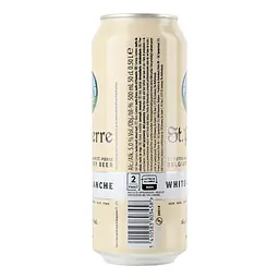Пиво St. Pierre Blanche, світле, нефільтроване, 5%, з/б, 0,5 л - мініатюра 5