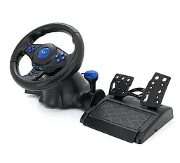 Кермо гоночне ігрове вібраційне з педалями Voltronic R3/1FX для PC/PS2/PS3 - мініатюра 3