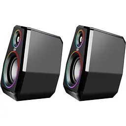Акустична система 2.0 Defender Solar 10, 10Вт, Bluetooth, RGB підсвітка, USB, чорна - мініатюра 4