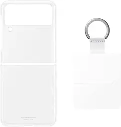 Чохол прозорий оригінальний Clear Cover with Ring EF-QF711CTEGRU для Samsung Galaxy Z Flip3 Crystal - мініатюра 3