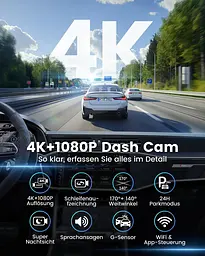 Відеореєстратор SIGRILL 4K+1080P з Wi-Fi та картою 64 ГБ - мініатюра 8