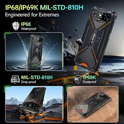 Смартфон Oukitel G3 6 HD+ /4GB/128GB T310 /6300mAh /13+5Мп/ IP69K/Чорний - мініатюра 7