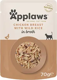 Вологий корм для котів Applaws Chicken with Wild Rice in Broth