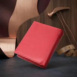Яскравий жіночий гаманець із монетницею з натуральної шкіри ST Leather 22712 червоний - мініатюра 4