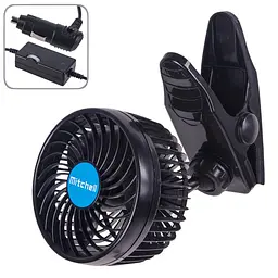 Автомобільний вентилятор Mitchell 6" 12V 12W на затиску два режими (HX-T701E) - мініатюра 4