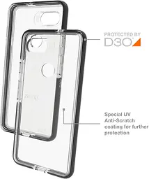 Протиударний прозорий чохол GEAR4 Piccadilly D3O з антимікробним покриттям для Google Pixel 3a XL (6") Black + Transparent - мініатюра 3