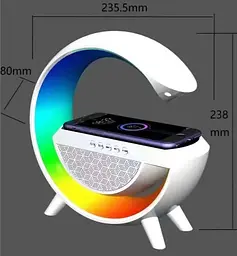 Нічник смарт RGB BT-2301 світлодіодний бездротова зарядка музична колонка 3 Вт - мініатюра 3