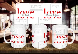 Чашка з ім'ям "love" 425 мл Жовта