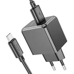 Сітчастий зарядний пристрій з кабелем HOCO CS11A Ocean single port charger set(Type-C) Чорний - мініатюра 3