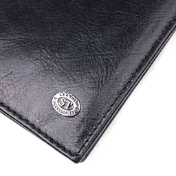 Вертикальний гаманець для чоловіків із натуральної шкіри ST Leather 19420 чорний - мініатюра 10
