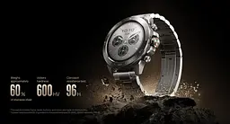 Mibro Смарт-часи GS Explorer S 48мм, 1.32", 466x466, AMOLED, BT 5.3, Dual-band GPS, 10 ATM, суцільний титан - мініатюра 6