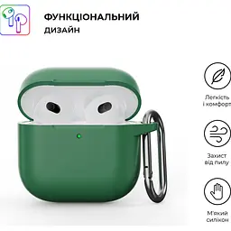 Чохол ArmorStandart Hang Case для Apple AirPods 4 Needle Green (ARM81289) [118658] - мініатюра 2