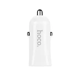 Автомобільний Зарядний пристрій 2USB Hoco Z12 White з кабелем USB-Lightning iPhone 6 2.4A - мініатюра 2