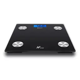 Ваги для підлоги HFitness 8028-B 180 кг Bluetooth IBM Цифрові розумні ваги для ваги тіла Чорний - мініатюра 2