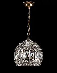 Стельова люстра E27 Splendid Ray L311/1M (20) FGD, 1 лампа, золота та біла, сучасний стиль, висота 45 см - мініатюра 2