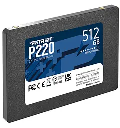 Накопичувач SSD 512GB Patriot P220 2.5 SATAIII TLC (P220S512G25) - мініатюра 3
