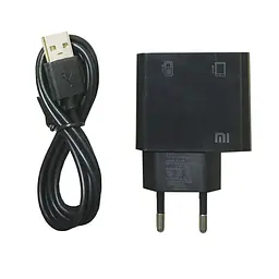 СЗарядний пристрій Xiaomi Mi-HQ 2 USB 2 А зарядний пристрій + Micro кабель чорний