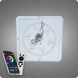 Люстра світлодіодна 517 Dlight RGB з пультом і колонкою 80Вт Білий (02164) - мініатюра 11