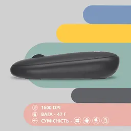 Мишка 2E MF300 Silent Wireless/Bluetooth Graphite Black (2E-MF300WBK) - мініатюра 6