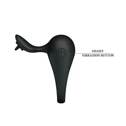 Ерекційне кільце Pretty Love Stimulating Tonguo чорне - мініатюра 2