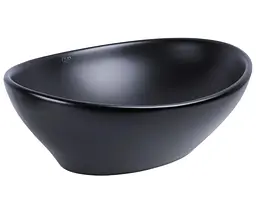 Раковина накладна Qtap Dove 415x340x140 мм, Matt Black, овальна, без донного клапана QT06116062AMB - мініатюра 4