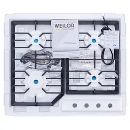 Поверхность газовая на металле WEILOR GM 624 WH - миниатюра 12
