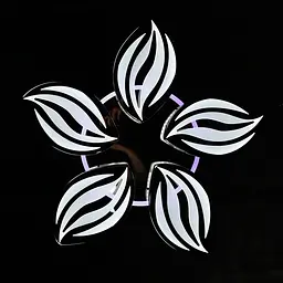 Люстра стельова LED Splendid Ray LK23/5, 120W, чорна/біла, сучасний стиль, з пультом, димер - мініатюра 6