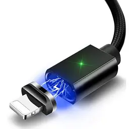 Магнітний кабель чорний ESSAGER Lightning 2метра