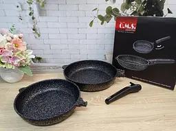 Набір сковорідок O.M.S. Collection 3284 Black 3 предмети - мініатюра 5
