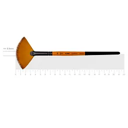 Пензель синтетика віялова Flame 1368FN №10 коротка ручка ROSA (4823098533191)