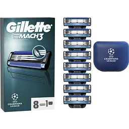 Змінні картриджі для гоління (леза) чоловічі Gillette Mach3 8 шт.