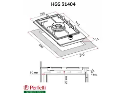 Варильна поверхня Perfelli HGM 31404 BL - мініатюра 6