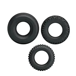 Набір ерекційних кілець Baile Three Cock Rings, 3 шт (чорний)