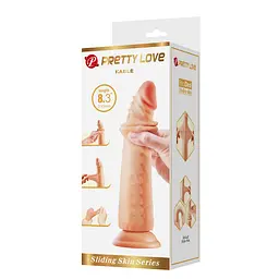 Фалоімітатор Pretty Love Sliding Skin Kable 8.3" 21 см тілесний - мініатюра 6
