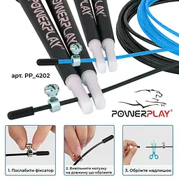 Швидкісна скакалка PowerPlay 3 м fit0007838 - мініатюра 3