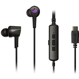 Навушники Asus геймерські дротові ROG cetra II USB-C гарнітура (90YH02S0-B2UA00) чорна