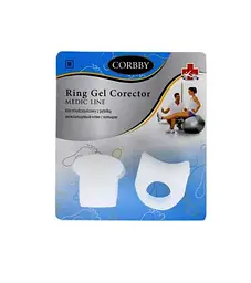 Міжпальцевий клин Corbby Ring Gel Corector із кільцем, гелевий, для корекції пальців стопи, розмір S