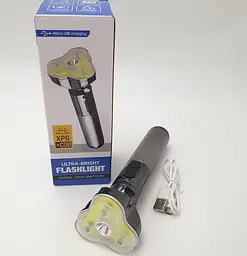 Ручний LED ліхтар XPG+COB акумуляторний ліхтарик 4 режими роботи USB заряджання 1200мА Ranchi RC-2101 - мініатюра 6